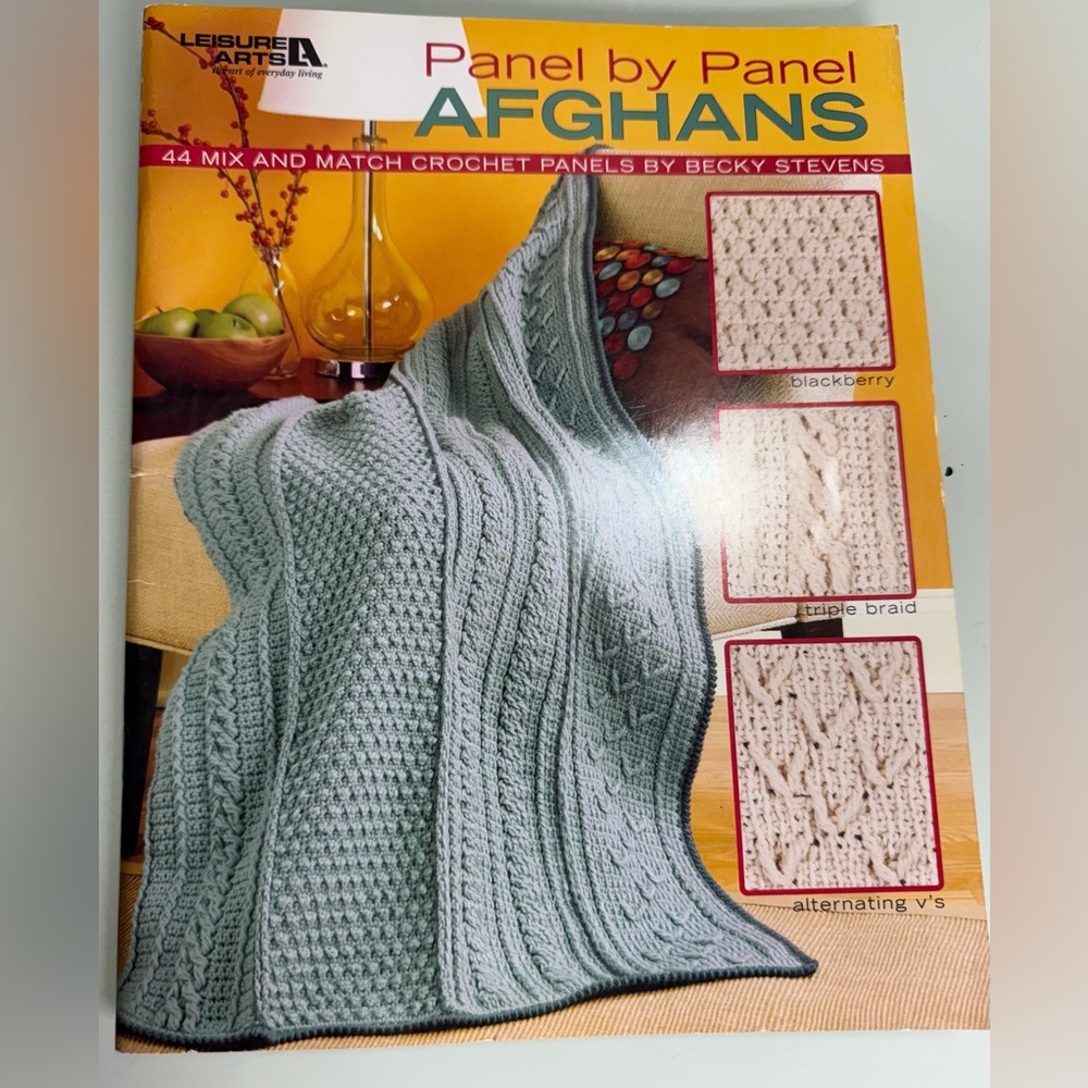 🧶USED Leisure Arts Crochet Afghan Pattern Books